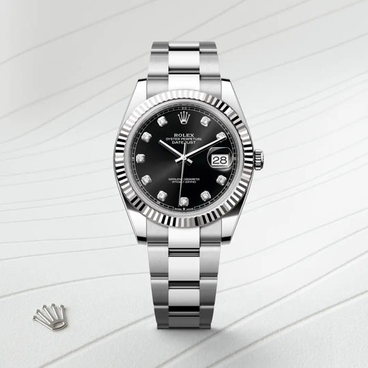 rolex Datejust 41 in White Rolesor - combination of Oystersteel and white gold, m126334-0011 - david m robinson