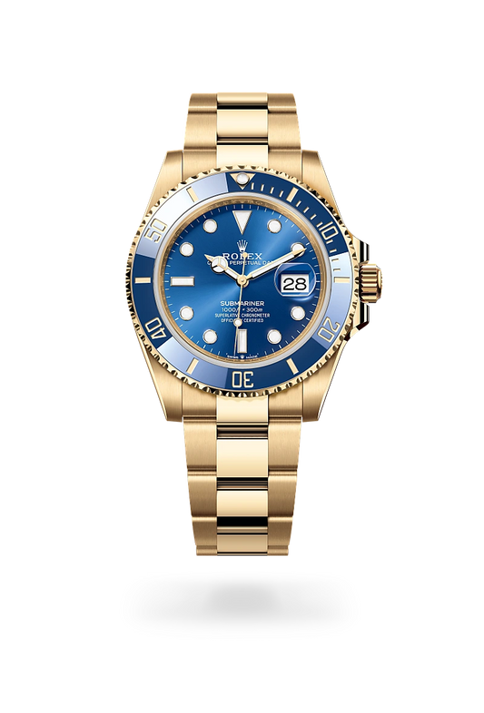 rolex Submariner Date in 18 ct yellow gold, m126618lb-0002 - david m robinson