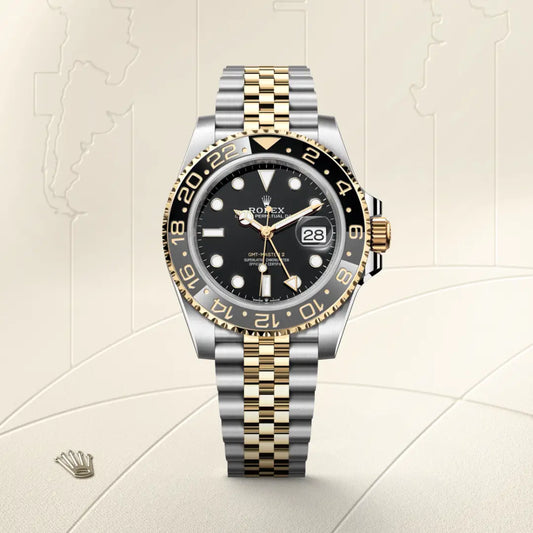 rolex GMT-Master II in Yellow Rolesor - combination of Oystersteel and yellow gold, m126713grnr-0001 - david m robinson