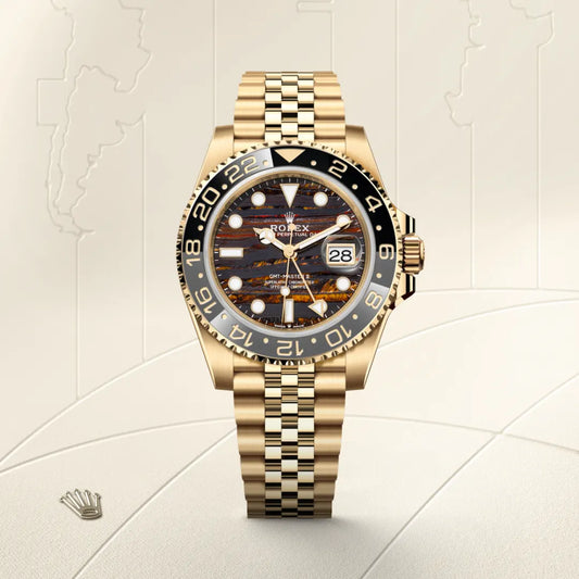 rolex GMT-Master II in 18 ct yellow gold, m126718grnr-0002 - david m robinson