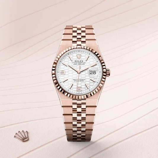 rolex Land-Dweller 36 in 18 ct Everose gold, m127235-0001 - david m robinson