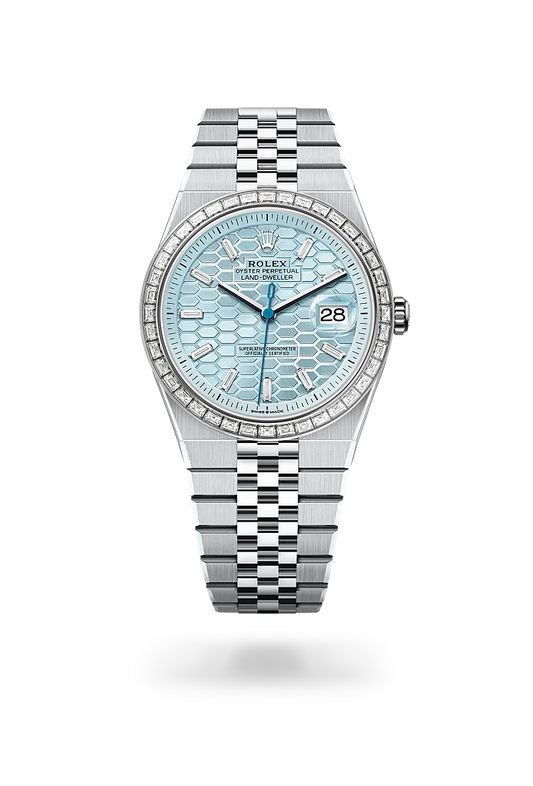 rolex Land-Dweller 40 in Platinum, m127386tbr-0001 - david m robinson
