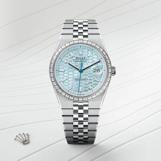 rolex Land-Dweller 40 in Platinum, m127386tbr-0001 - david m robinson