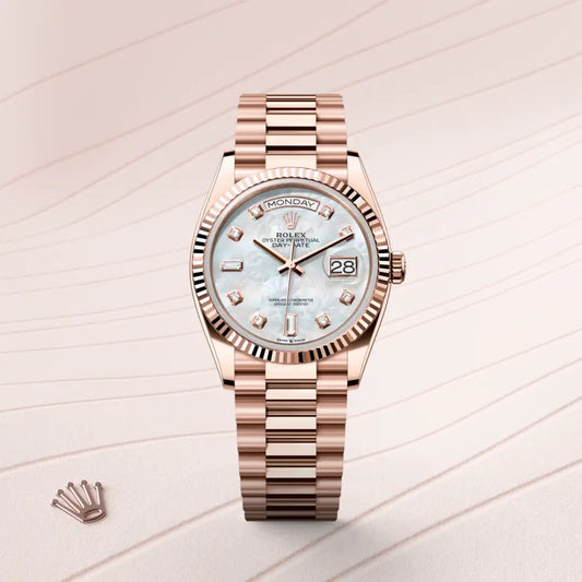 rolex Day-Date 36 in 18 ct Everose gold, m128235-0029 - david m robinson