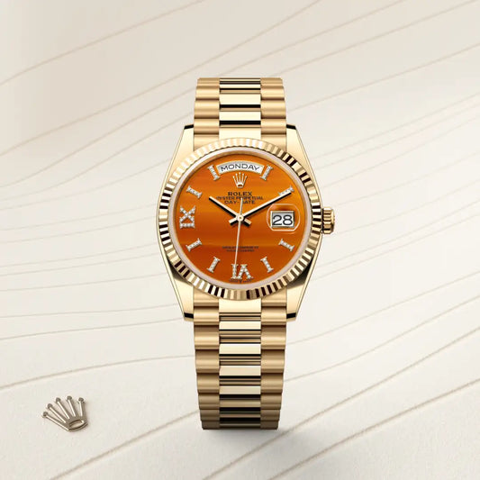 rolex Day-Date 36 in 18 ct yellow gold, m128238-0088 - david m robinson
