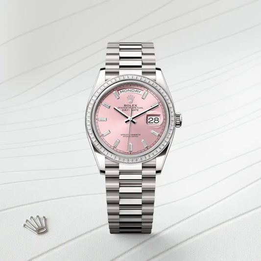rolex Day-Date 36 in 18 ct white gold, m128399tbr-0029 - david m robinson