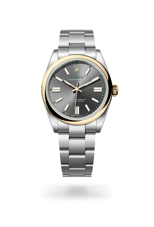 rolex Oyster Perpetual 41 in Yellow Rolesor - combination of Oystersteel and yellow gold, m134303-0001 - david m robinson