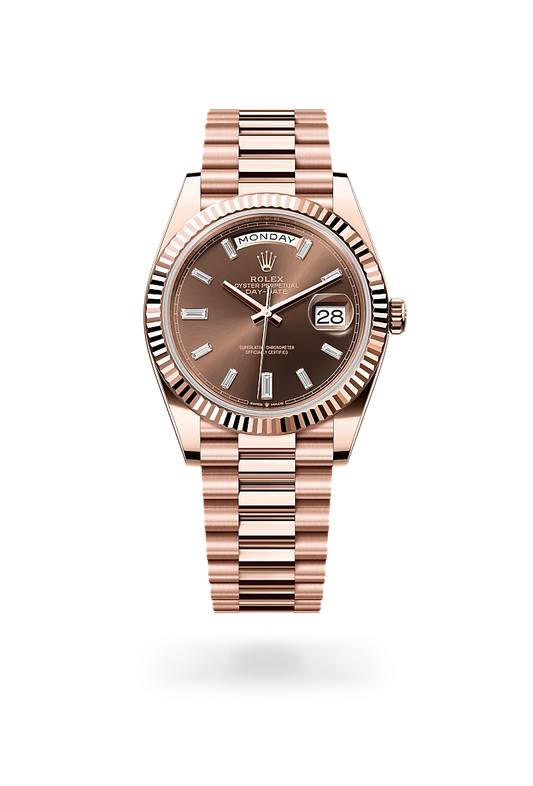 rolex Day-Date 40 in 18 ct Everose gold, m228235-0003 - david m robinson