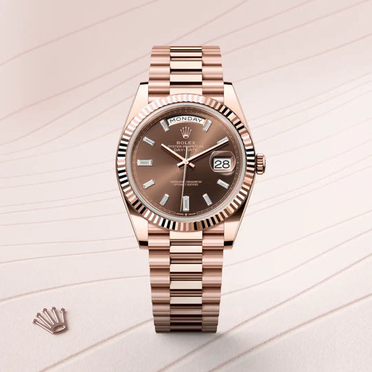 rolex Day-Date 40 in 18 ct Everose gold, m228235-0003 - david m robinson