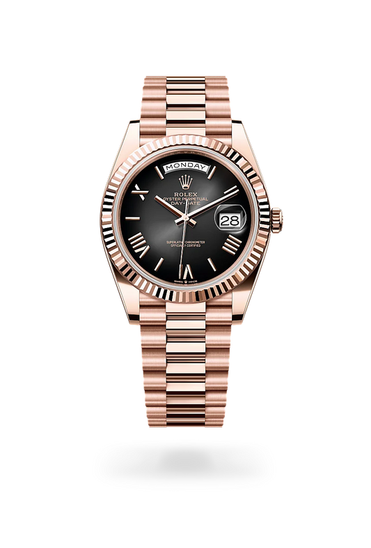 rolex Day-Date 40 in 18 ct Everose gold, m228235-0055 - david m robinson