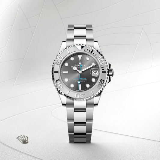 rolex Yacht-Master 37 in Rolesium - combination of Oystersteel and platinum, m268622-0002 - david m robinson