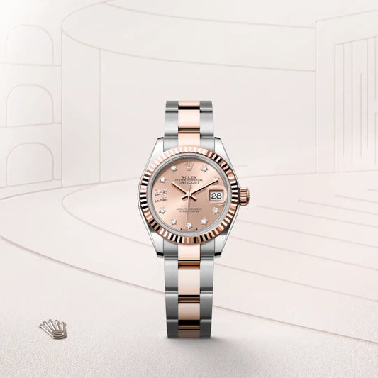rolex Lady-Datejust in Everose Rolesor - combination of Oystersteel and Everose gold, m279171-0028 - david m robinson