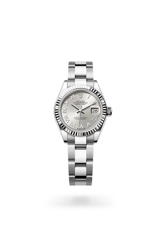 rolex Lady-Datejust in White Rolesor - combination of Oystersteel and white gold, m279174-0008 - david m robinson
