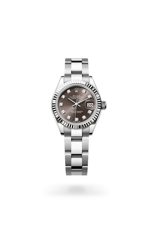 rolex Lady-Datejust in White Rolesor - combination of Oystersteel and white gold, m279174-0016 - david m robinson