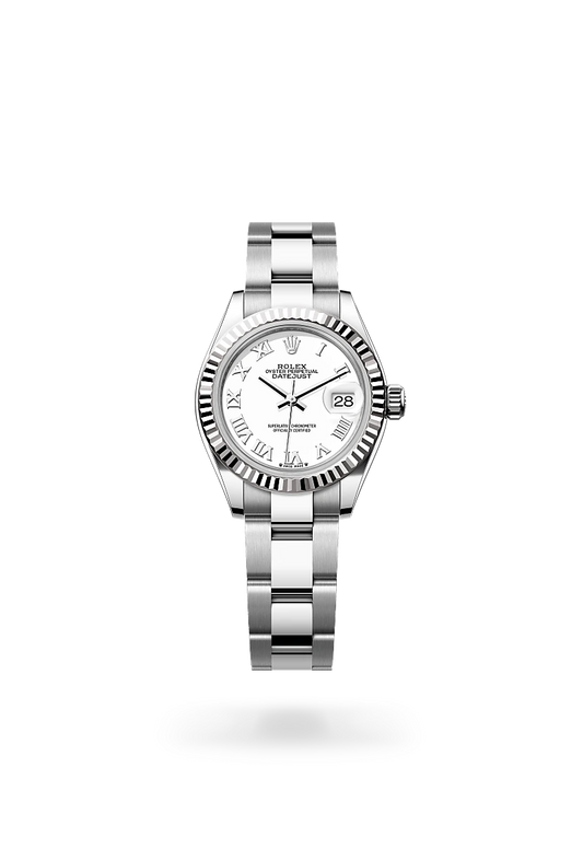 rolex Lady-Datejust in White Rolesor - combination of Oystersteel and white gold, m279174-0020 - david m robinson
