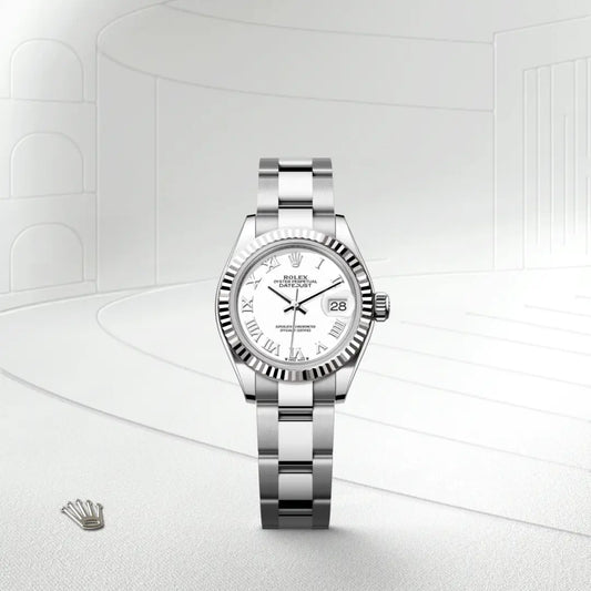 rolex Lady-Datejust in White Rolesor - combination of Oystersteel and white gold, m279174-0020 - david m robinson