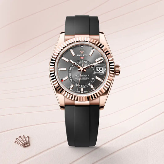 rolex Sky-Dweller in 18 ct Everose gold, m336235-0004 - david m robinson