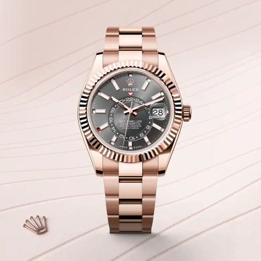 rolex Sky-Dweller in 18 ct Everose gold, m336935-0004 - david m robinson