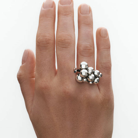 Moonlight Grapes Sterling Silver Ring