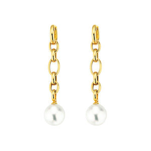 18ct Yellow Gold South Sea Pearl Drop Earrings
