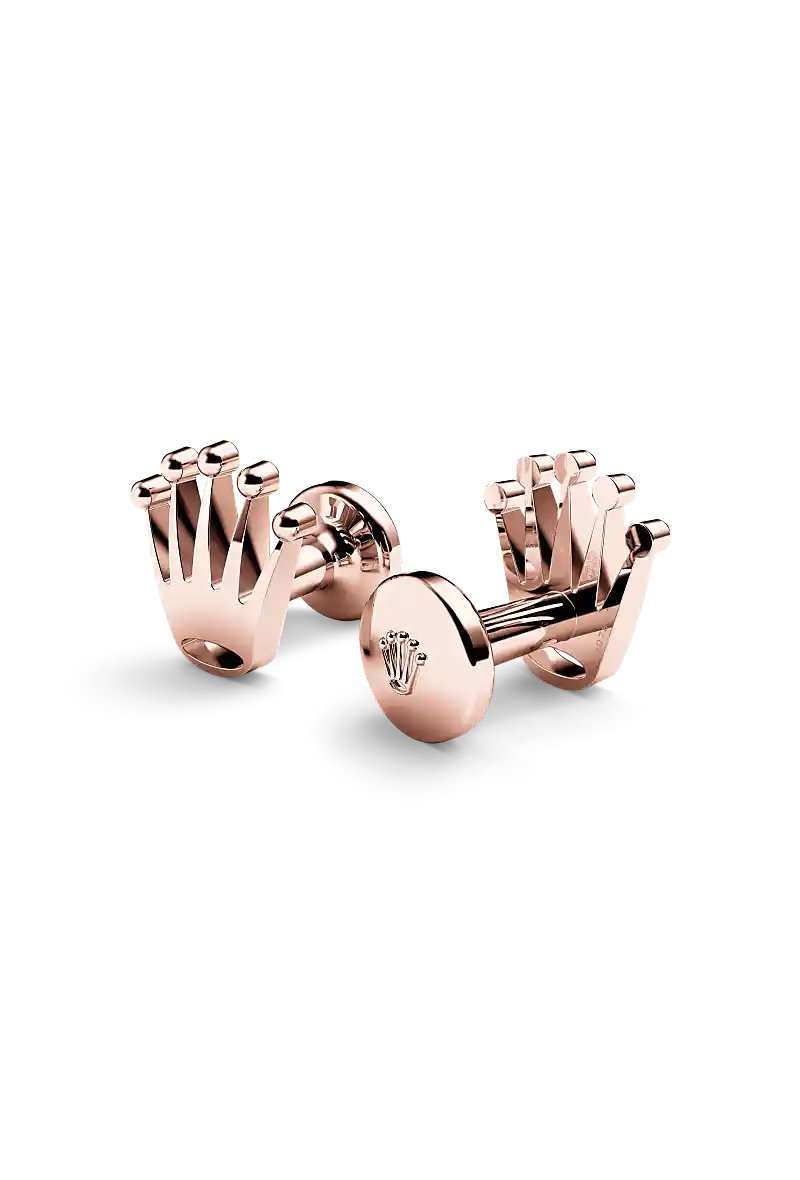 Rolex ‘Crown’ cufflinks in 18 ct Everose gold