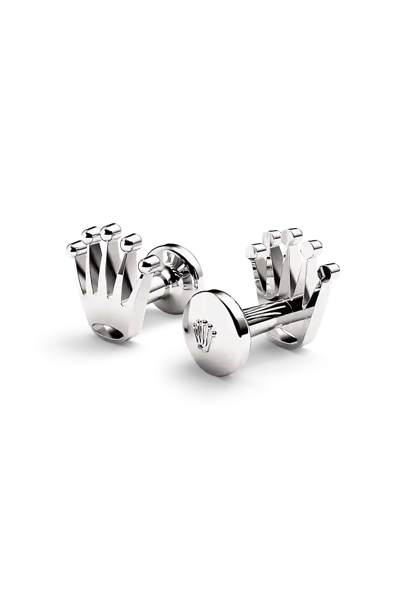 Rolex ‘Crown’ cufflinks in 18 ct white gold