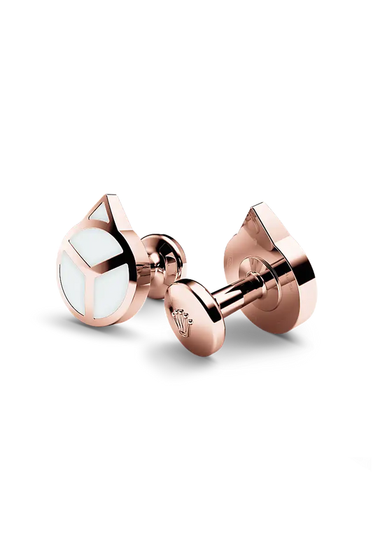 rolex 'Hand' cufflinks in 18 ct Everose gold, hand-cufflinks-a1025 - david m robinson