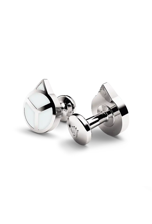 rolex 'Hand' cufflinks in 18 ct white gold, hand-cufflinks-a1029 - david m robinson