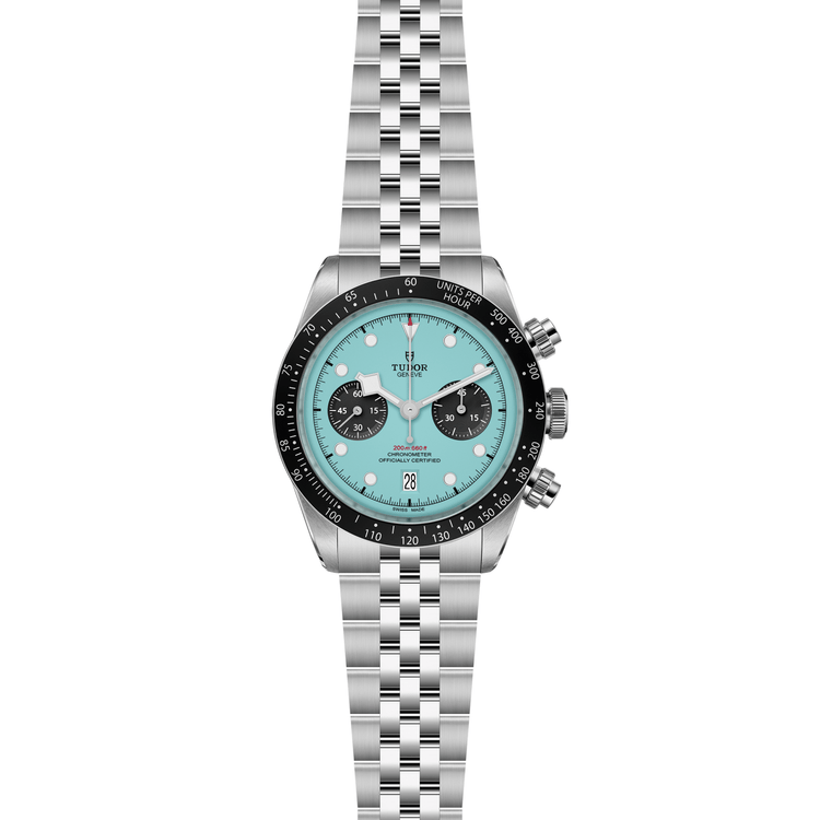 TUDOR Black Bay Chrono Flamingo Blue Automatic 41mm Watch at David M Robinson