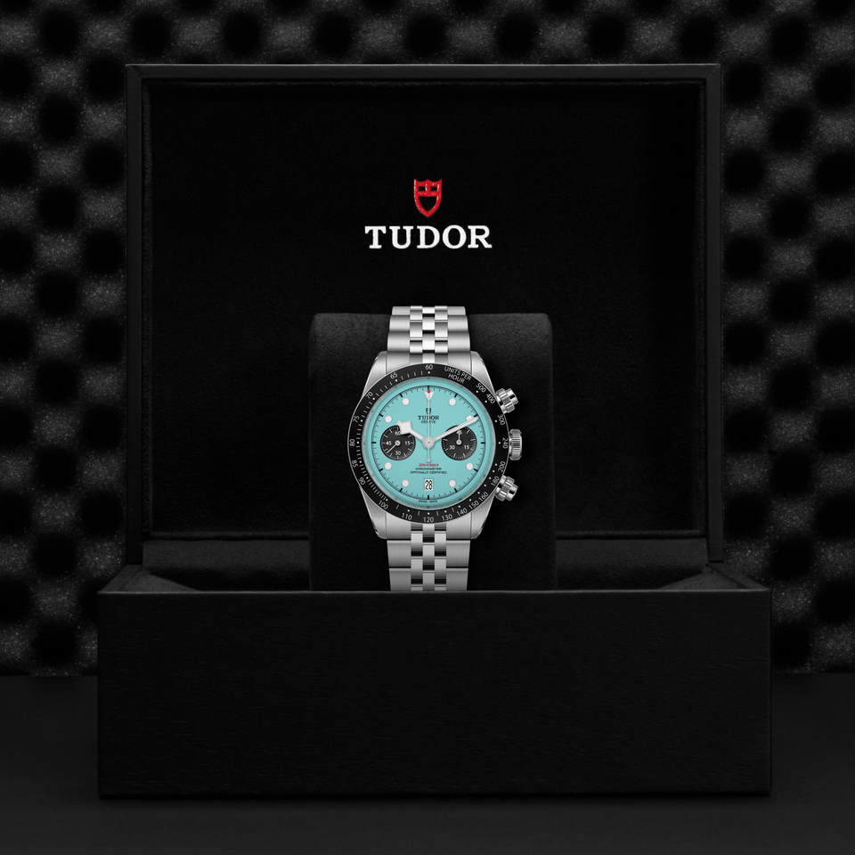 TUDOR Black Bay Chrono Flamingo Blue Automatic 41mm Watch at David M Robinson