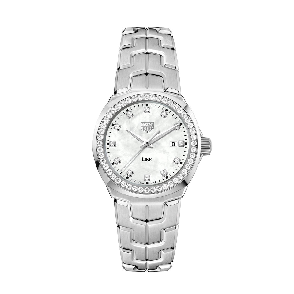 TAG Heuer Link 32mm Diamond & Mother Of Pearl Quartz Watch at David M Robinson